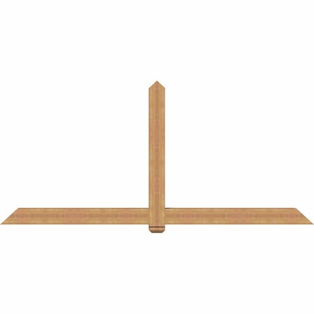 Ekena Millwork Eugene Smooth Timber Gable Bracket, Western Red Cedar, 108"W x 49"H x 5 1/2"D x 5 1/2"F, 11/12 Pitch GBW108X49X0606EUG00SWR